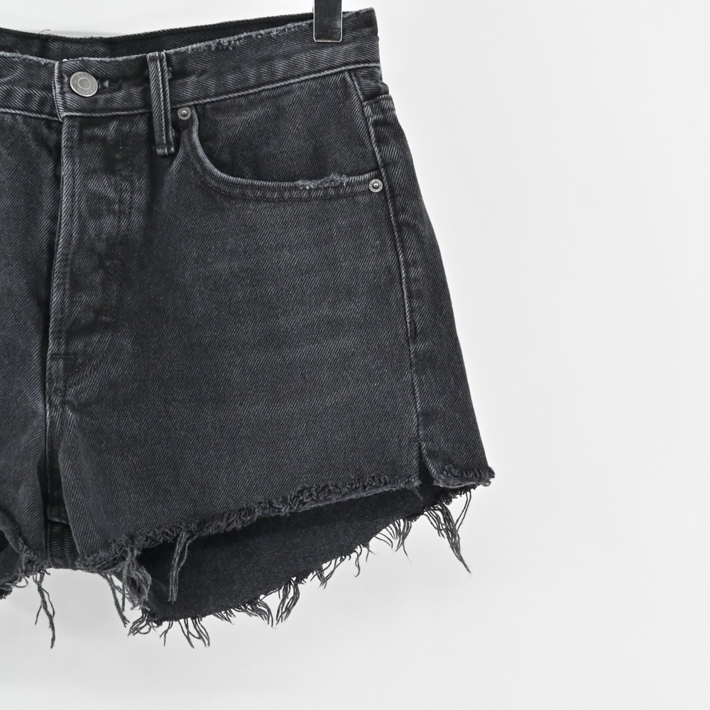 GRLFRND Womens Karolina Blackhearts Denim‎ Shorts Size 27 Cutoff High Rise Jean - Picture 11 of 14